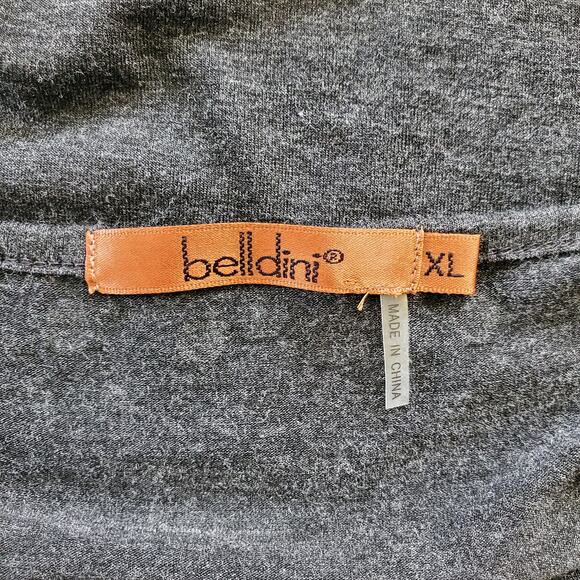 Belldini Gray Gold Shoulder Long Sleeve Studded Top XL - Picture 5 of 7